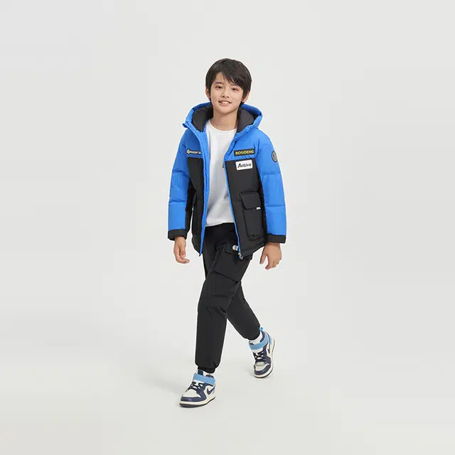 波司登羽绒服 洋气时尚保暖宽松百搭拼色 青少年