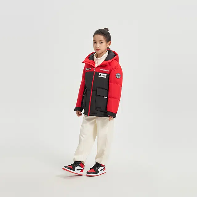 波司登羽绒服 洋气时尚保暖宽松百搭拼色 青少年