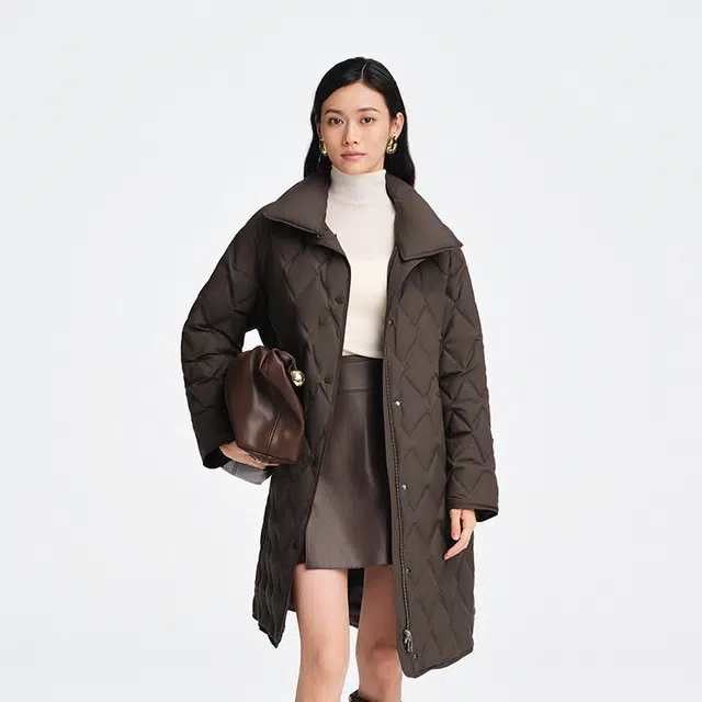 波司登 中长款商务保暖舒适可拆卸领羽绒服 女款