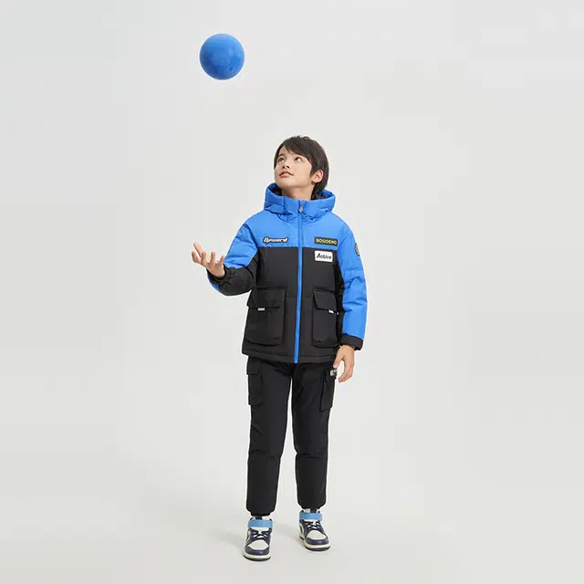 波司登羽绒服 洋气时尚保暖宽松百搭拼色 青少年