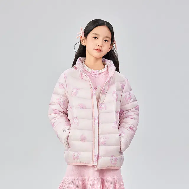 波司登羽绒服 纯色时尚立领拉链舒适长袖 中小童