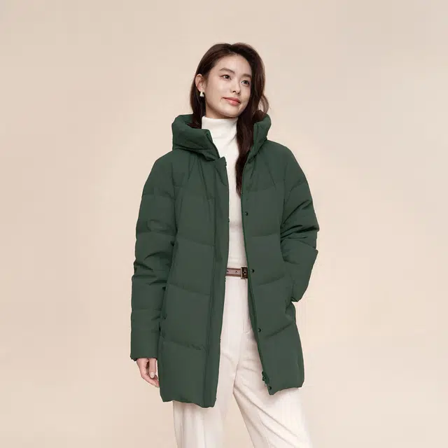 波司登 中长经典休闲连帽厚款羽绒服 女款