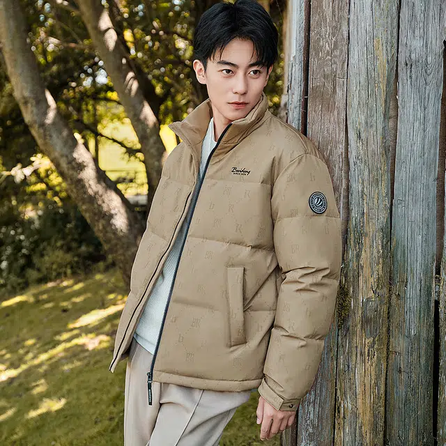 波司登 短款时尚休闲立领拼接保暖羽绒服 男款