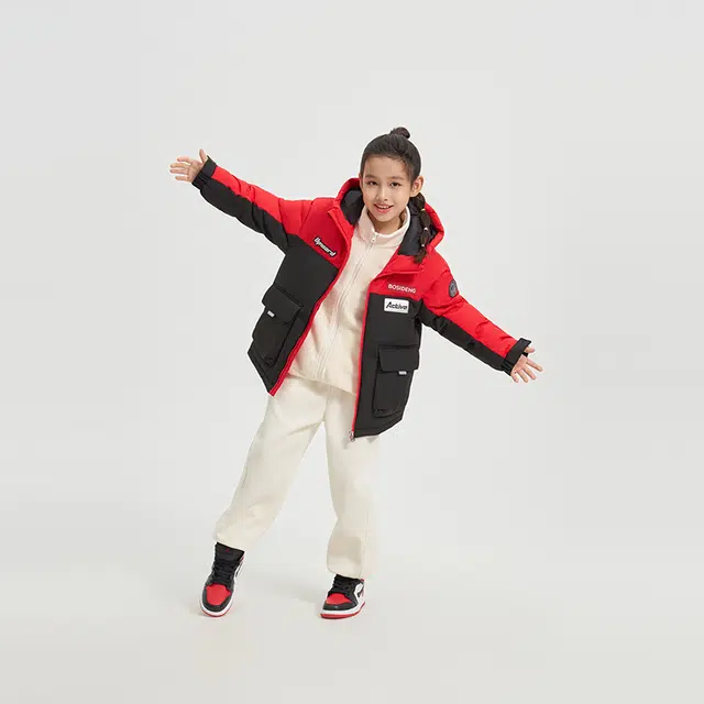 波司登羽绒服 洋气时尚保暖宽松百搭拼色 青少年