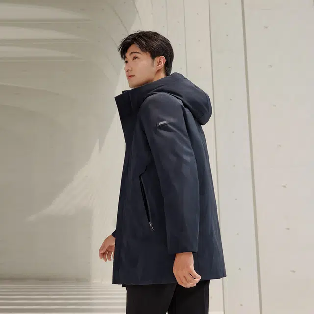 波司登 都市通勤系列 时尚都市连帽羽绒服 男款