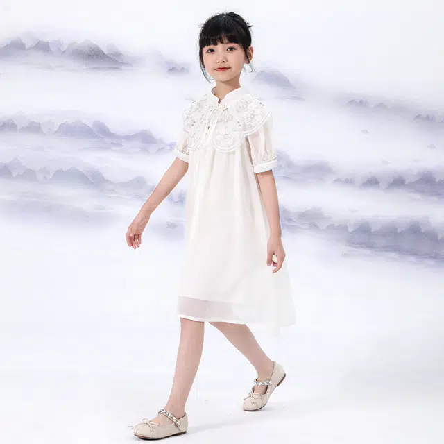 韩素伊连衣裙 洋气时髦甜美可爱短袖 儿童款