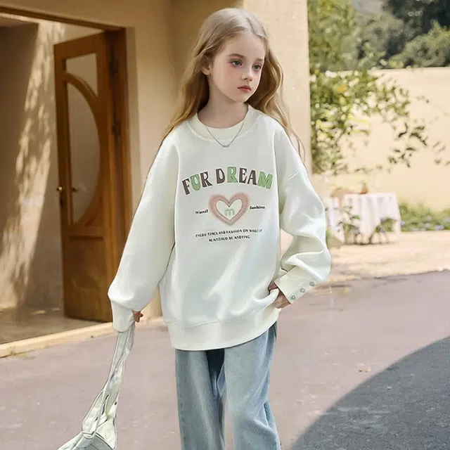 韩素伊卫衣 女童春秋款女孩春款中大儿童洋气纯棉打底衫上衣服潮春装 青少年