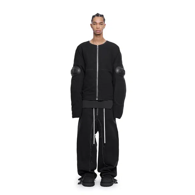 ARNODEFRANCE Washed Deconstructed Wide Leg Cargo Pants Black