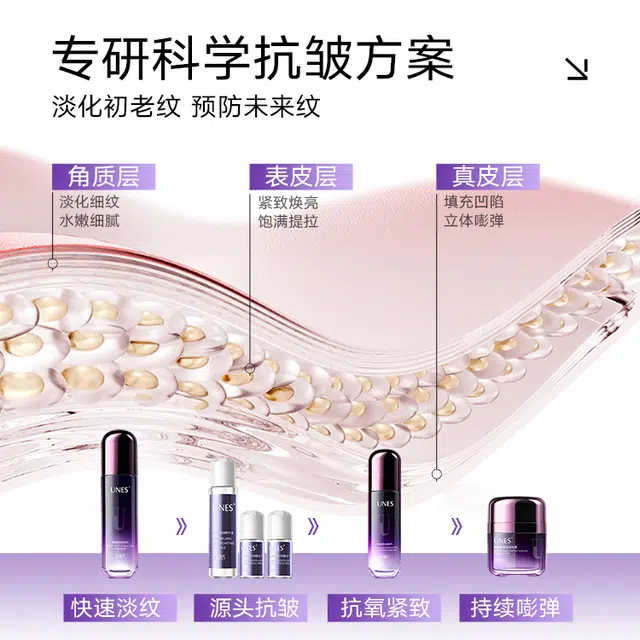 优理氏 紫金抚纹水乳霜套装护肤套盒 紧致保湿 抗老紧致淡纹