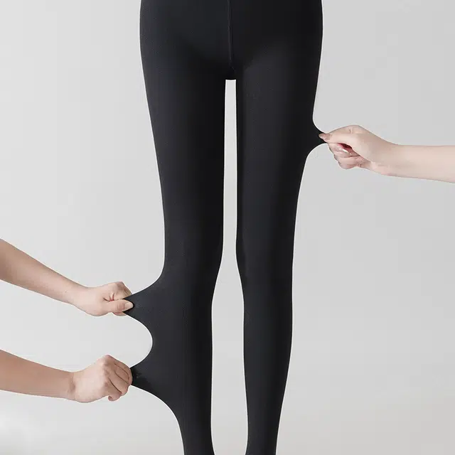 拾袜记 塑形强压力防勾丝纯色连裤袜 女款 黑色