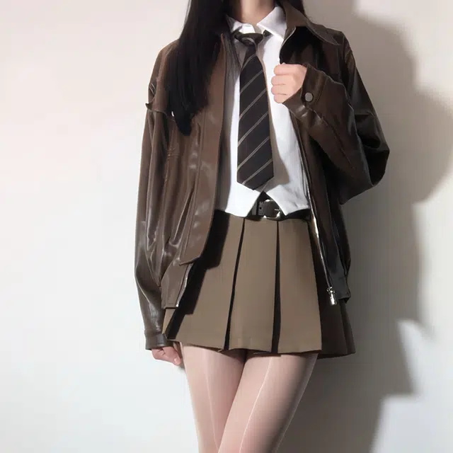兔半眠 非正式美式复古学院风制服 女款