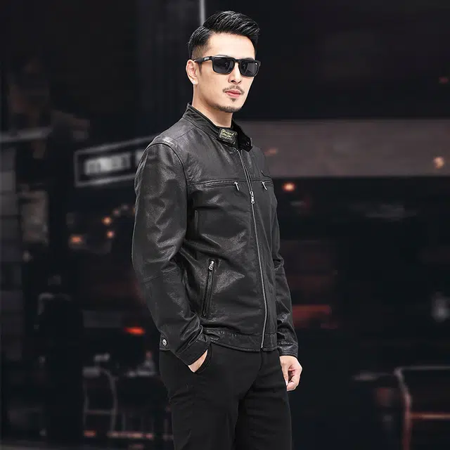 比利斯山羊 潮流时尚休闲大气真皮皮衣 男女同款