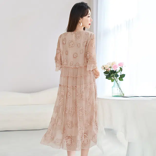 比利斯山羊 简约轻奢气质优雅长袖连衣裙 女款