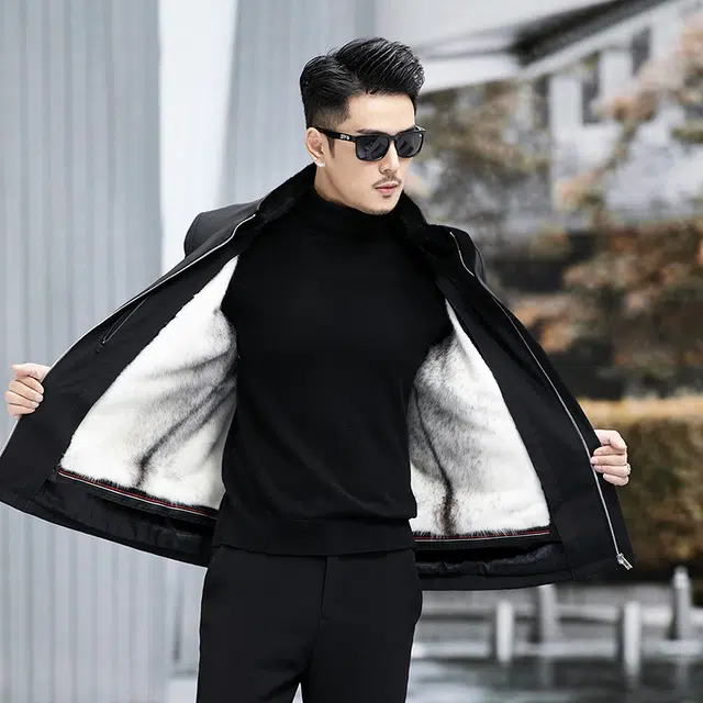 比利斯山羊 水貂立领保暖派克服外套 男女同款