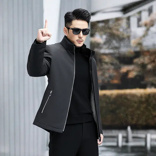 比利斯山羊 水貂立领保暖派克服外套 男女同款