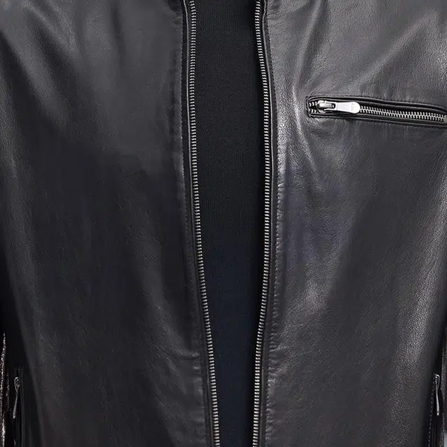 比利斯山羊 简约大气立领牛皮真皮皮衣 男女同款