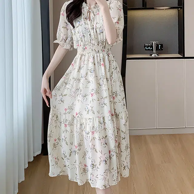 比利斯山羊 时尚休闲简约百搭短袖连衣裙 女款