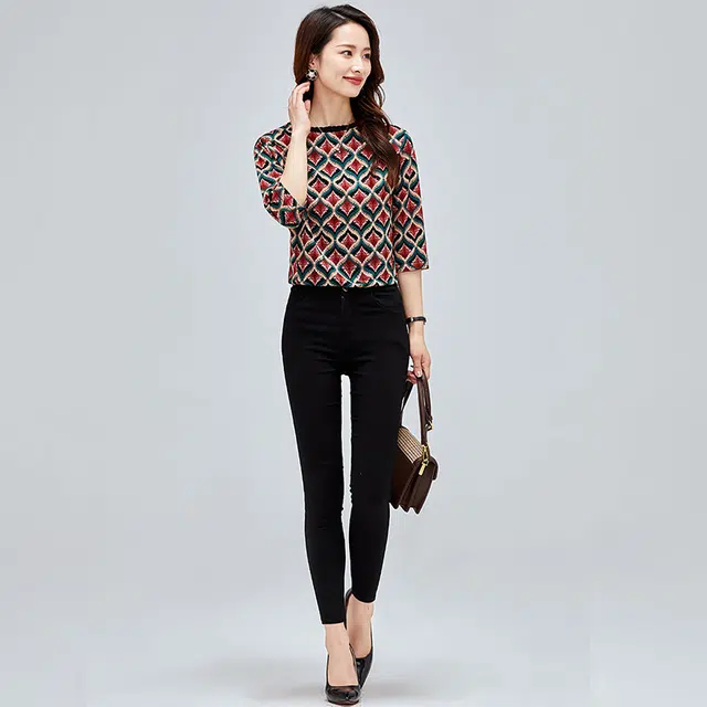 比利斯山羊 衬衣女式上衣休闲中袖打底衬衫 女款