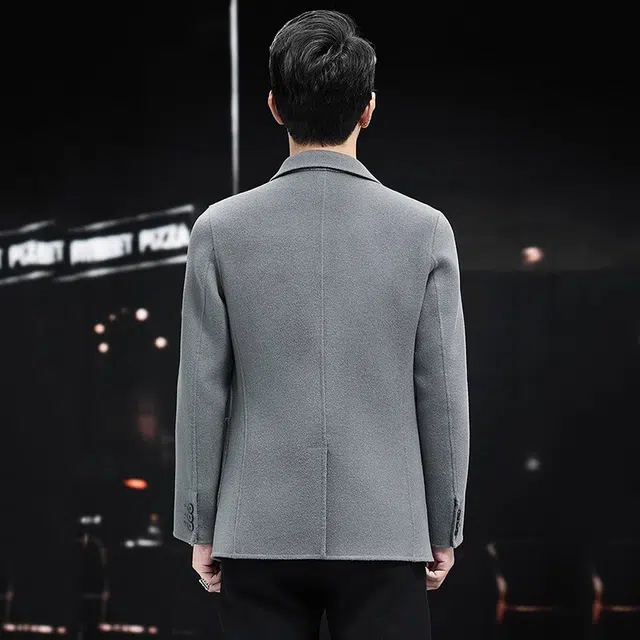 比利斯山羊 时尚休闲简约羊毛大衣外套 男女同款