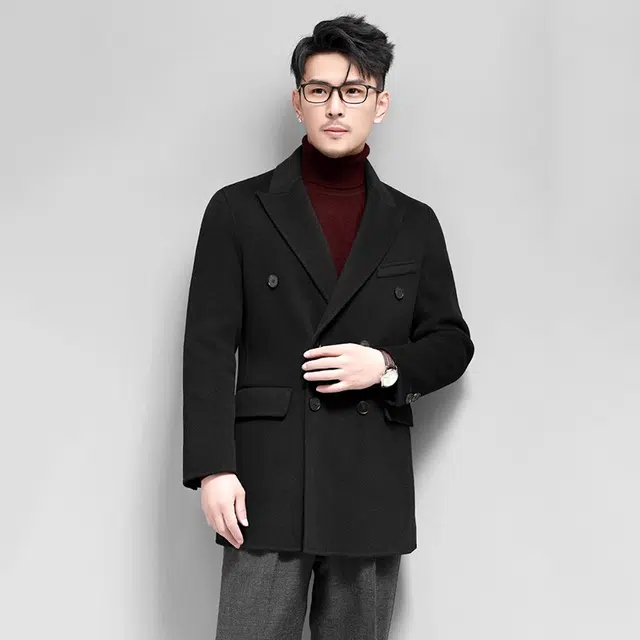 比利斯山羊 时尚休闲纯色舒适羊毛外套 男女同款