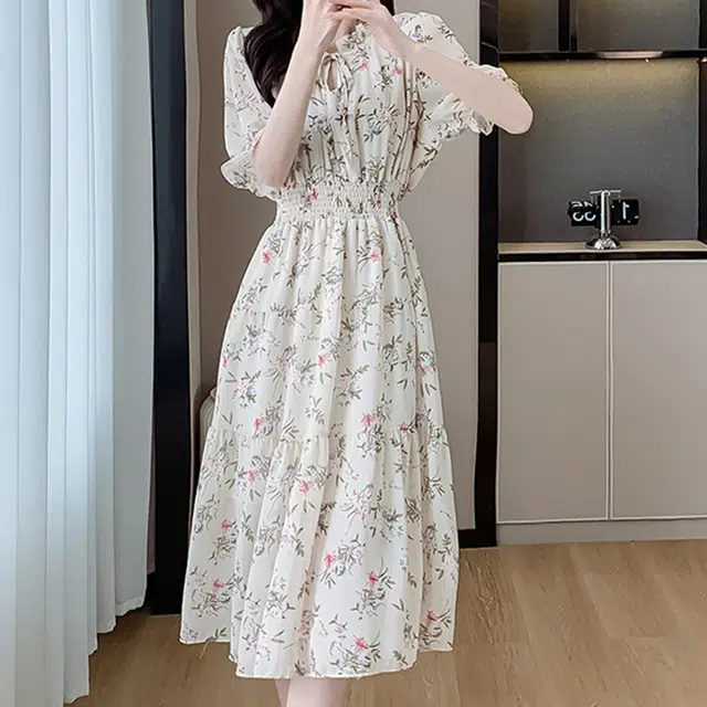 比利斯山羊 时尚休闲简约百搭短袖连衣裙 女款