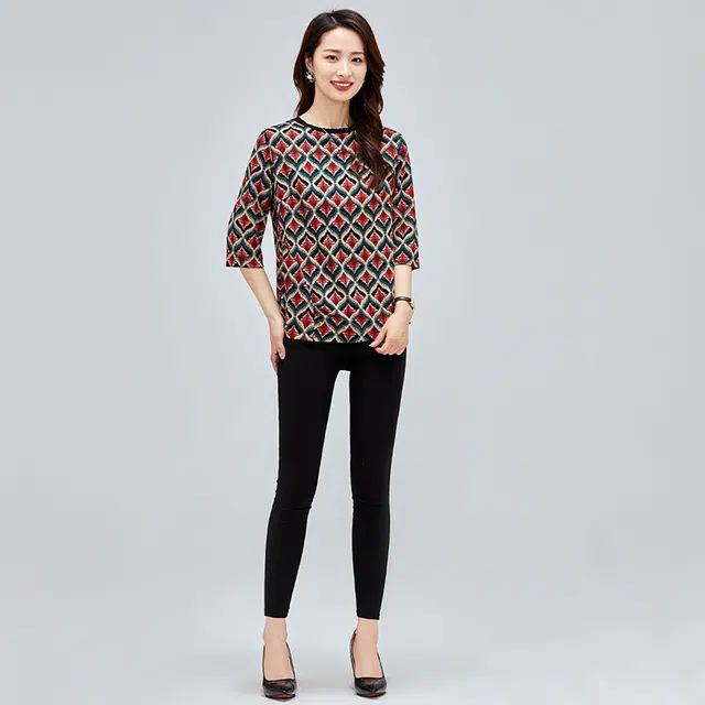 比利斯山羊 衬衣女式上衣休闲中袖打底衬衫 女款