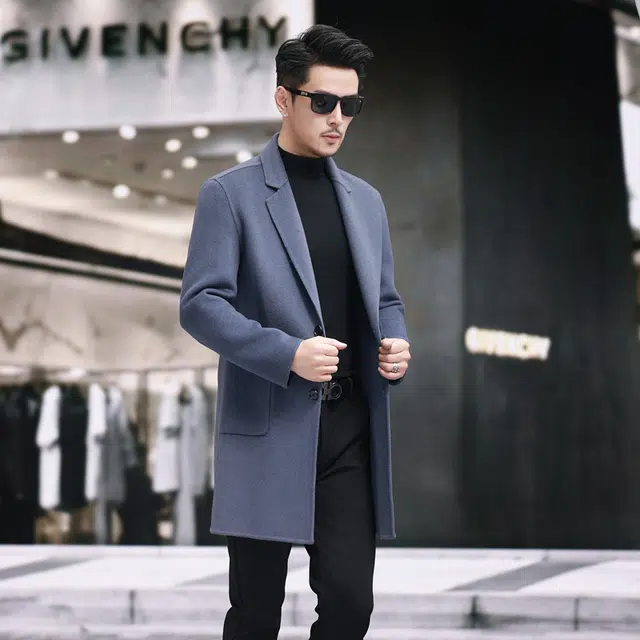 比利斯山羊 商务时尚休闲毛呢大衣外套 男女同款