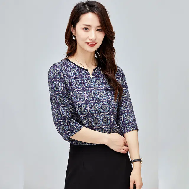 比利斯山羊 女式上衣休闲商务中袖打底衬衫 女款