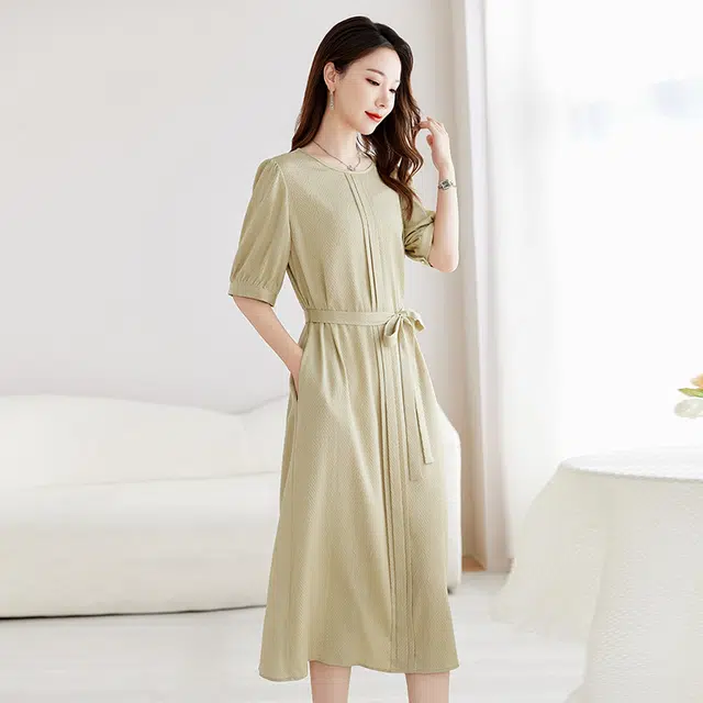 比利斯山羊 轻奢简约气质优雅长袖连衣裙 女款