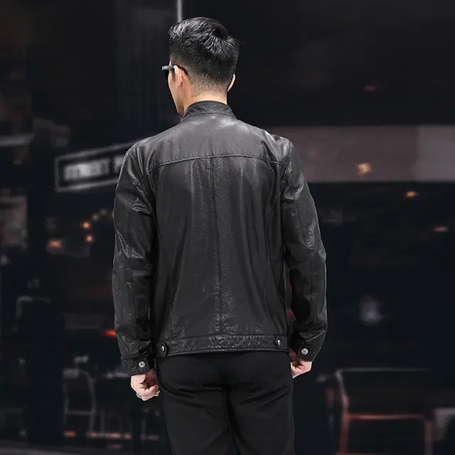 比利斯山羊 潮流时尚休闲大气真皮皮衣 男女同款