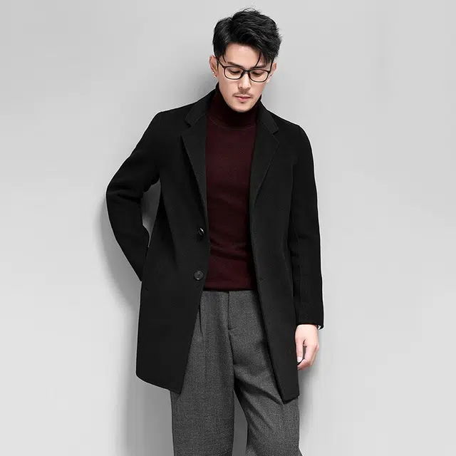 比利斯山羊 简约百搭西装领休闲长袖大衣 男女同款