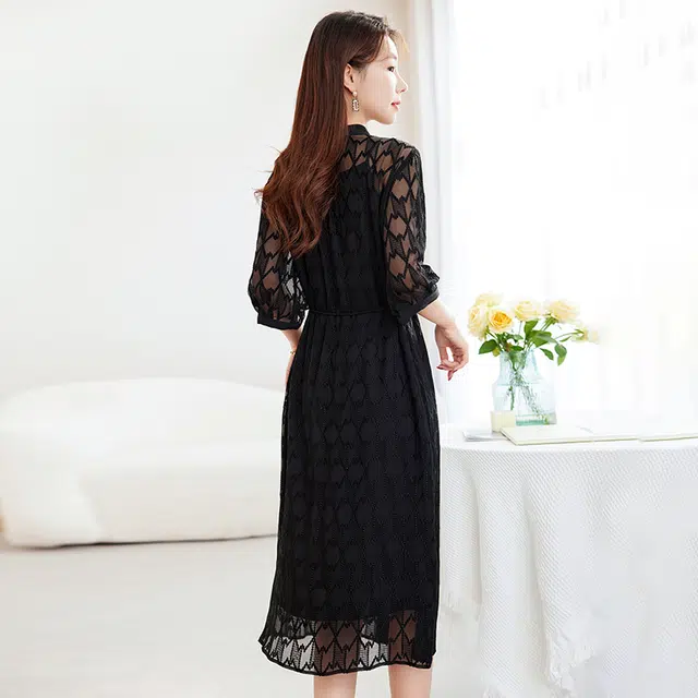 比利斯山羊 气质优雅舒适休闲长袖连衣裙 女款