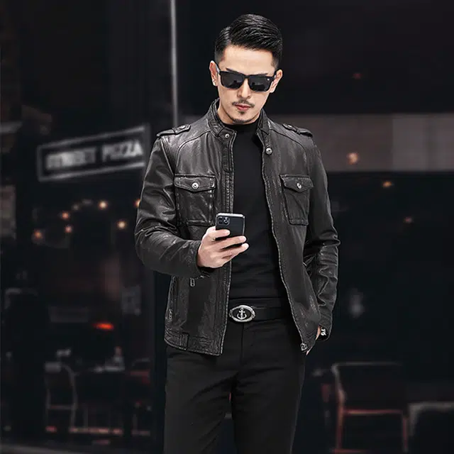 比利斯山羊 时尚潮流商务舒适真皮皮衣 男女同款