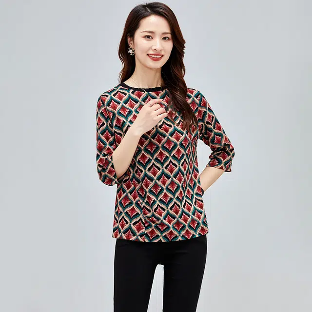 比利斯山羊 衬衣女式上衣休闲中袖打底衬衫 女款