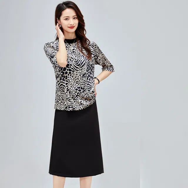 比利斯山羊 衬衣女式上衣休闲中袖打底衫衬衫 女款