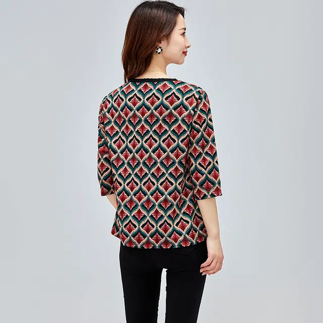 比利斯山羊 衬衣女式上衣休闲中袖打底衬衫 女款