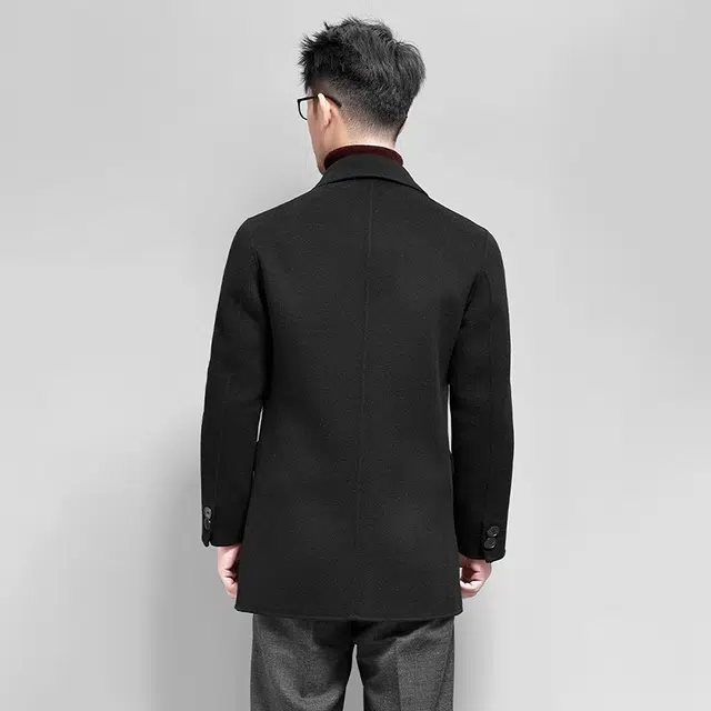 比利斯山羊 时尚休闲纯色舒适羊毛外套 男女同款