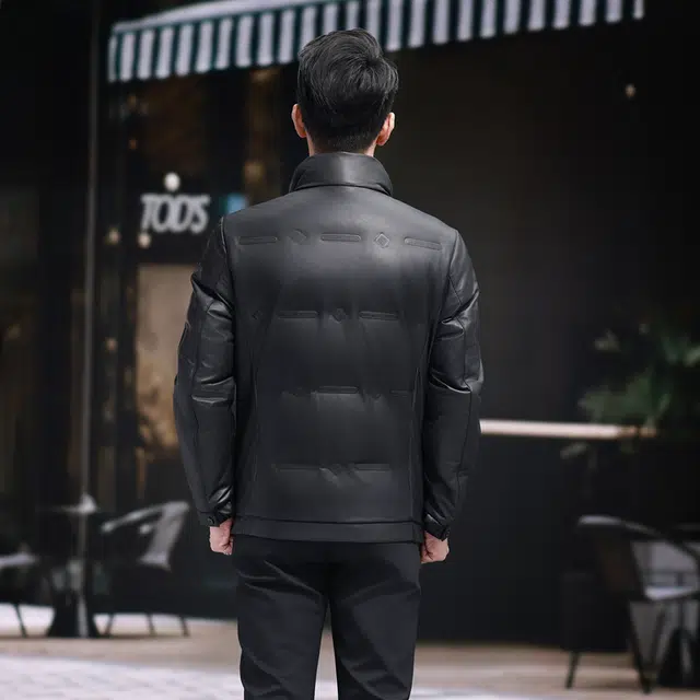 比利斯山羊 雅思特绵羊皮白鸭绒真皮皮衣 男女同款