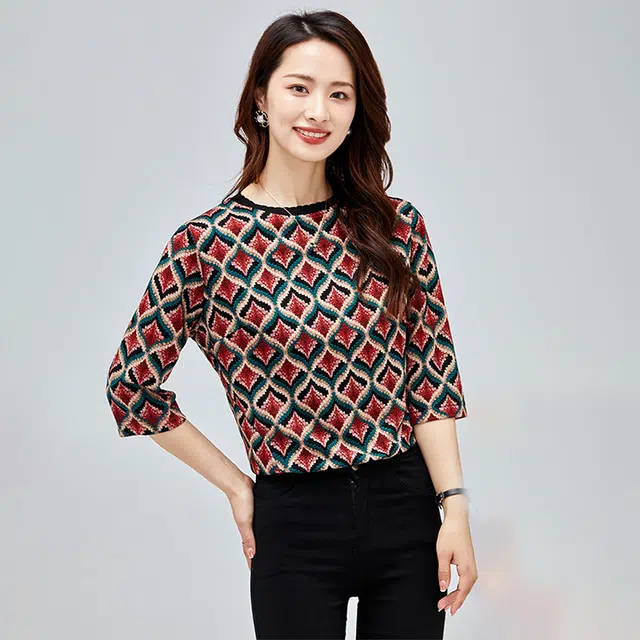 比利斯山羊 衬衣女式上衣休闲中袖打底衬衫 女款