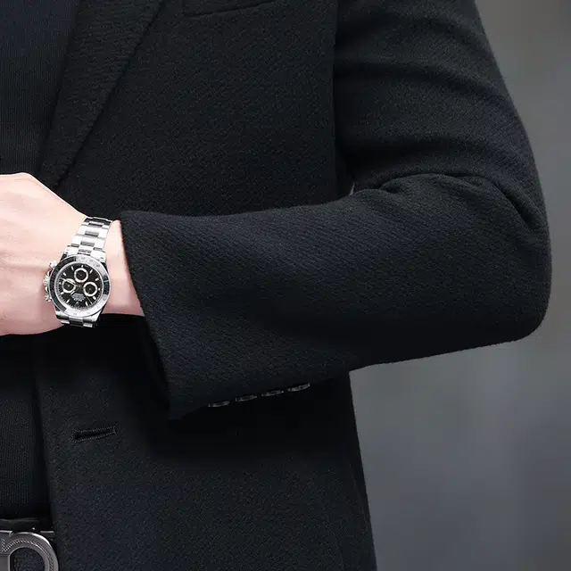 比利斯山羊 双扣西装中长款毛呢大衣外套 男女同款