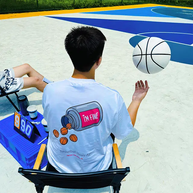 SWISH THE BALL IN T