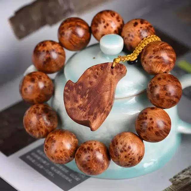 得笙陌 爆满瘤疤雀眼老料高油性收藏品文玩佛珠 崖柏 木作手串 男女同款情侣款