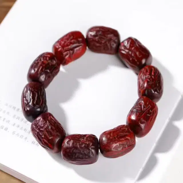 得笙陌 国潮转运枣珠高油密老料 本命臻品文玩佛珠#好运 小叶紫檀 木作手串 男女同款情侣款