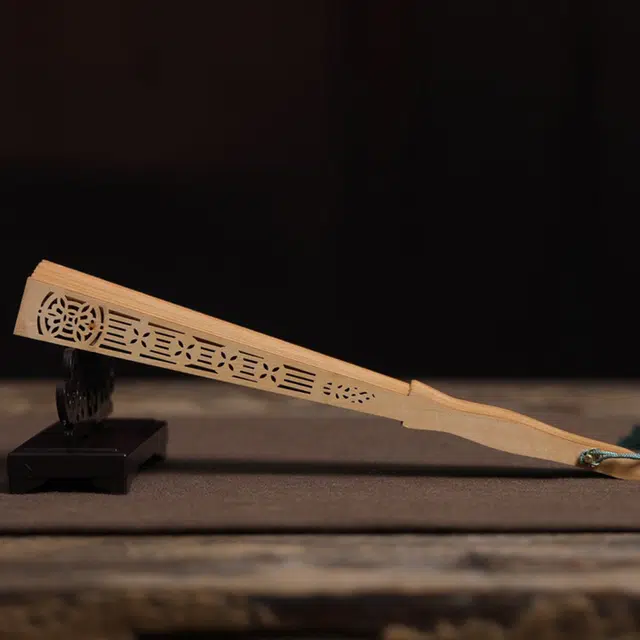 得笙陌 风铃（苏扇）国潮新中式手工扇优雅高级感手持扇 崖柏 扇子 男女同款情侣款