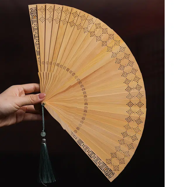 得笙陌 幸运草（苏扇）新中式文艺范古典手工扇手持扇 崖柏 扇子 男女同款情侣款