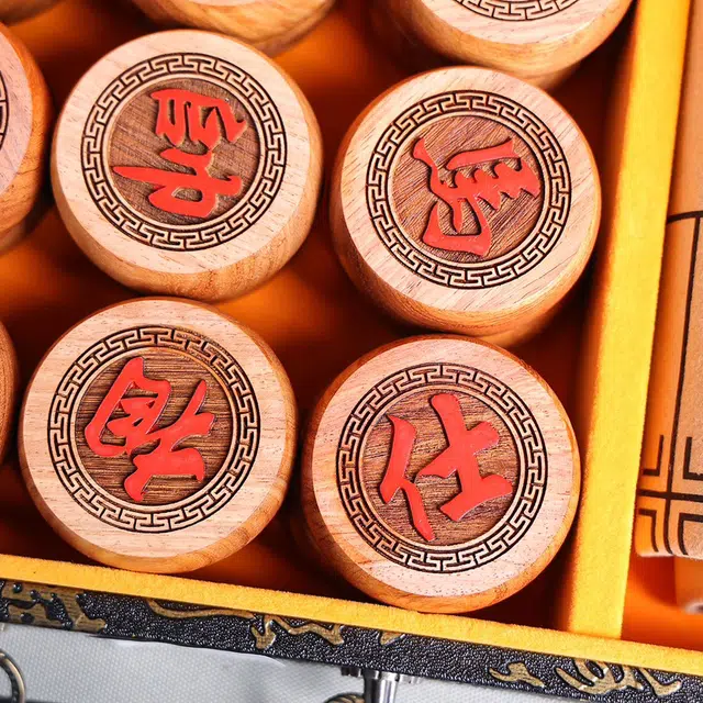 得笙陌 中国象棋红木棋子国潮新中式益智潮玩 缅花 木作 男女同款情侣款