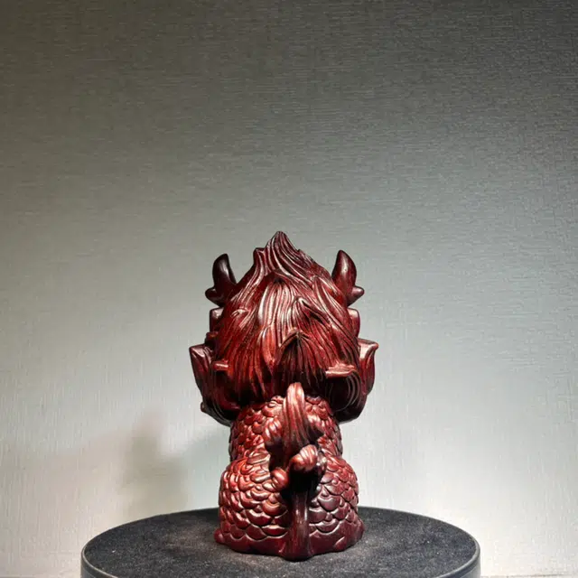 得笙陌 神兽麒麟木雕转运工艺品#好运 血檀 木作摆件 男女同款情侣款