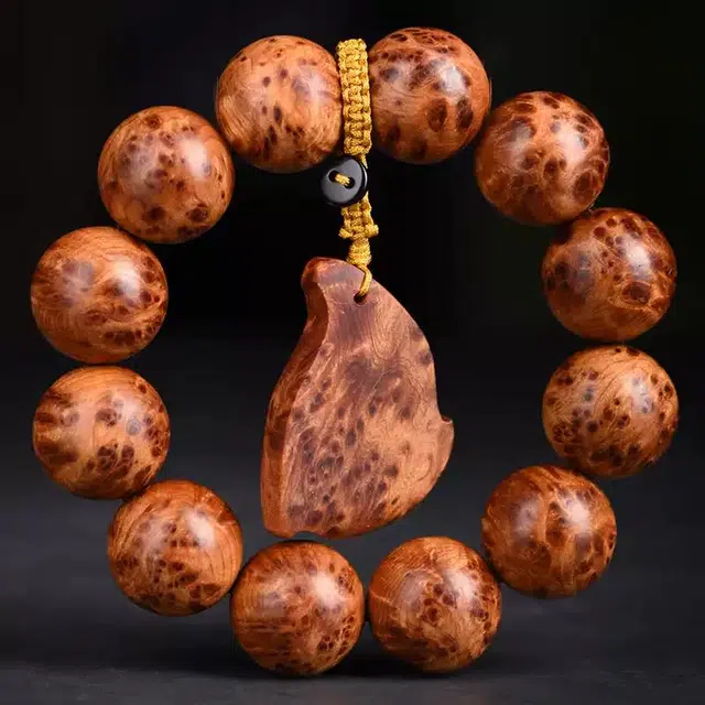 得笙陌 爆满瘤疤雀眼老料高油性收藏品文玩佛珠 崖柏 木作手串 男女同款情侣款