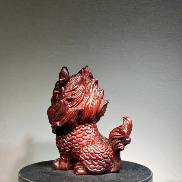 得笙陌 神兽麒麟木雕转运工艺品#好运 血檀 木作摆件 男女同款情侣款