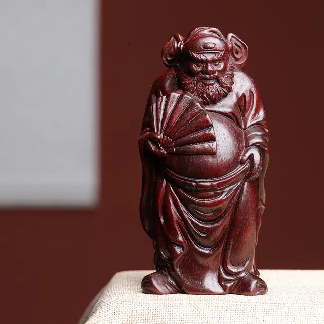 得笙陌 钟馗木雕工艺品文玩手把件国潮好运 血檀 摆件 男女同款情侣款